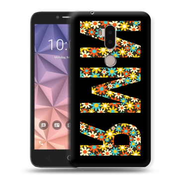 Силиконовый чехол на Alcatel A7 XL с принтом ИМЯ