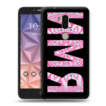 Силиконовый чехол на Alcatel A7 XL с принтом ИМЯ