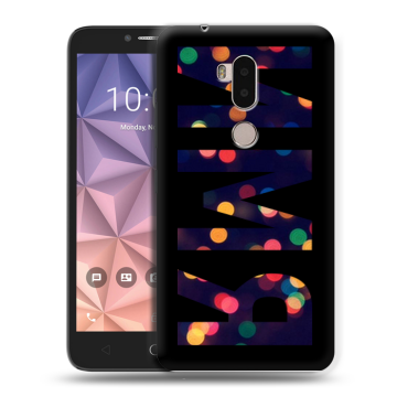 Силиконовый чехол на Alcatel A7 XL с принтом ИМЯ