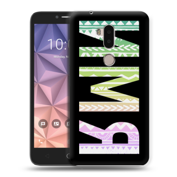 Силиконовый чехол на Alcatel A7 XL с принтом ИМЯ