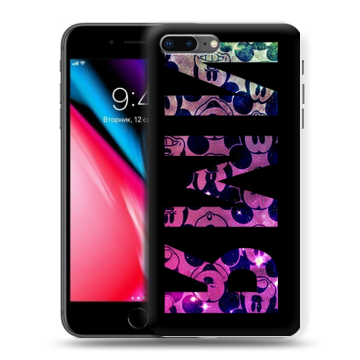 Силиконовый чехол на Iphone 8 Plus с принтом ИМЯ