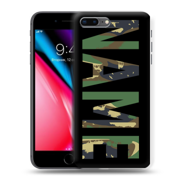 Силиконовый чехол на Iphone 8 Plus с принтом NAME