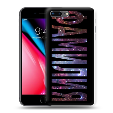 Силиконовый чехол на Iphone 8 Plus с принтом ФАМИЛИЯ