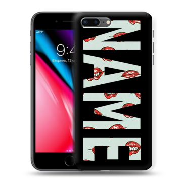Силиконовый чехол на Iphone 8 Plus с принтом NAME