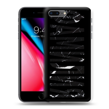 Силиконовый чехол на Iphone 8 Plus с принтом ФАМИЛИЯ