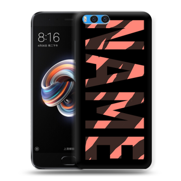 Силиконовый чехол на Xiaomi Mi Note 3 с принтом NAME