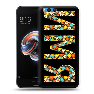 Силиконовый чехол на Xiaomi Mi Note 3 с принтом ИМЯ