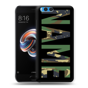 Силиконовый чехол на Xiaomi Mi Note 3 с принтом NAME