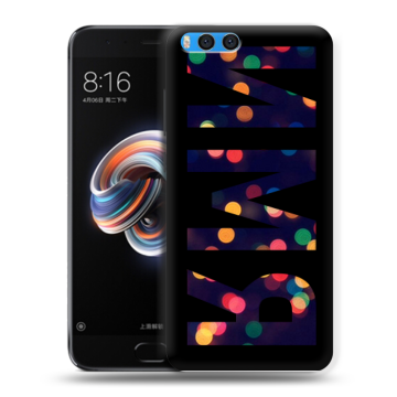 Силиконовый чехол на Xiaomi Mi Note 3 с принтом ИМЯ