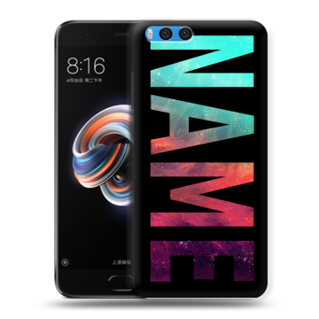 Силиконовый чехол на Xiaomi Mi Note 3 с принтом NAME
