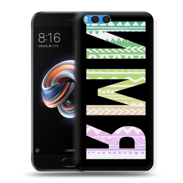 Силиконовый чехол на Xiaomi Mi Note 3 с принтом ИМЯ