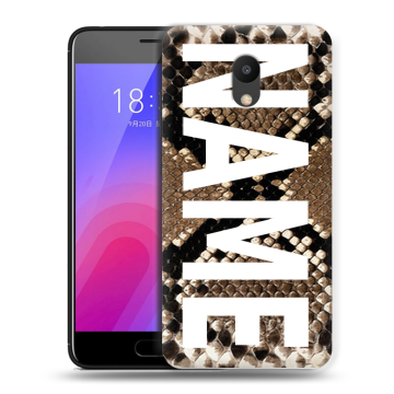 Пластиковый чехол на Meizu M6 с принтом NAME
