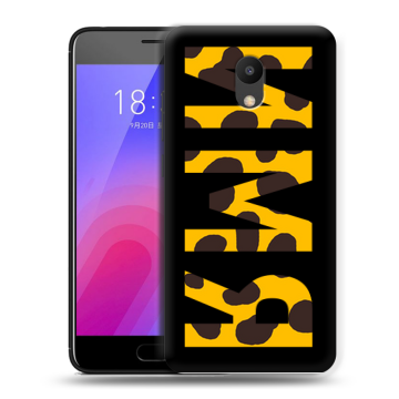 Пластиковый чехол на Meizu M6 с принтом ИМЯ