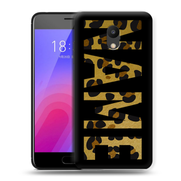 Пластиковый чехол на Meizu M6 с принтом NAME