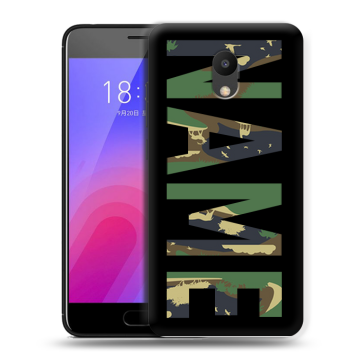 Пластиковый чехол на Meizu M6 с принтом NAME