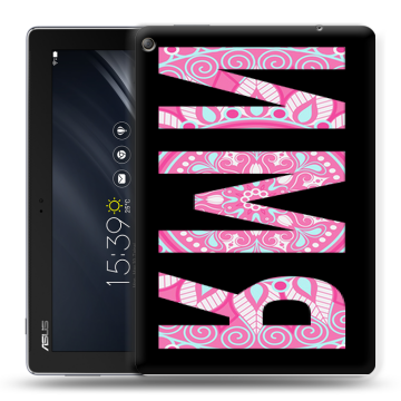Силиконовый чехол на ASUS ZenPad 10 Z301ML с принтом ИМЯ
