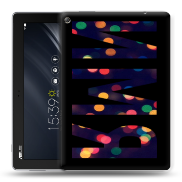 Силиконовый чехол на ASUS ZenPad 10 Z301ML с принтом ИМЯ