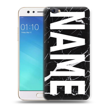 Силиконовый чехол на OPPO F3 с принтом NAME