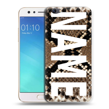 Силиконовый чехол на OPPO F3 с принтом NAME