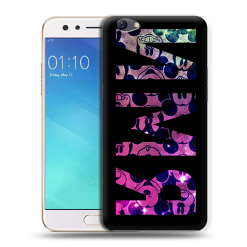 Силиконовый чехол на OPPO F3 с принтом ИМЯ
