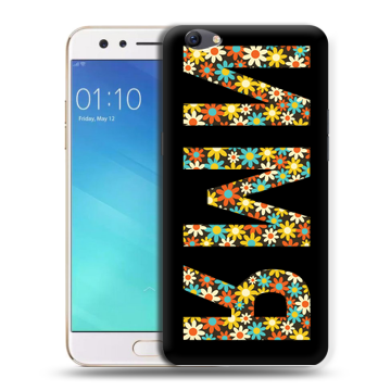 Силиконовый чехол на OPPO F3 с принтом ИМЯ