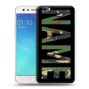 Силиконовый чехол на OPPO F3 с принтом NAME