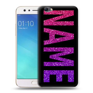Силиконовый чехол на OPPO F3 с принтом NAME