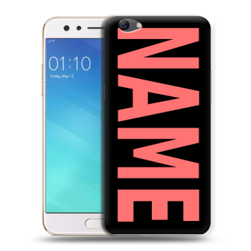 Силиконовый чехол на OPPO F3 с принтом NAME