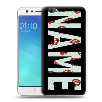 Силиконовый чехол на OPPO F3 с принтом NAME
