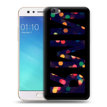 Силиконовый чехол на OPPO F3 с принтом ИМЯ