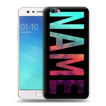 Силиконовый чехол на OPPO F3 с принтом NAME