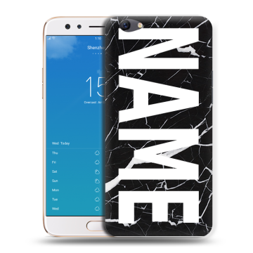 Силиконовый чехол на OPPO F3 Plus с принтом NAME