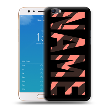 Силиконовый чехол на OPPO F3 Plus с принтом NAME