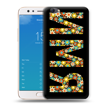 Силиконовый чехол на OPPO F3 Plus с принтом ИМЯ