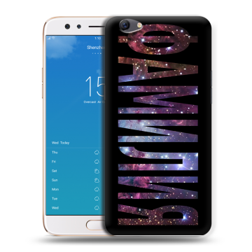 Силиконовый чехол на OPPO F3 Plus с принтом ФАМИЛИЯ