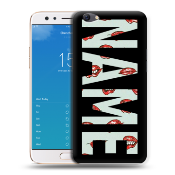 Силиконовый чехол на OPPO F3 Plus с принтом NAME