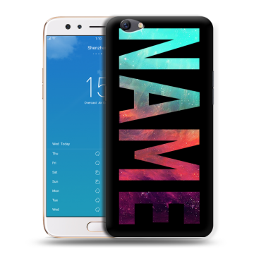 Силиконовый чехол на OPPO F3 Plus с принтом NAME