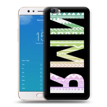 Силиконовый чехол на OPPO F3 Plus с принтом ИМЯ