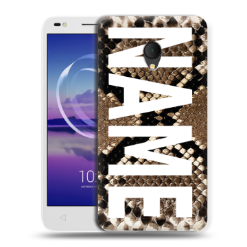 Силиконовый чехол на Alcatel U5 HD 5047d с принтом NAME