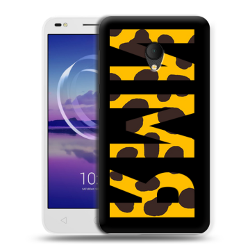 Силиконовый чехол на Alcatel U5 HD 5047d с принтом ИМЯ