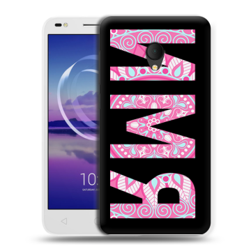 Силиконовый чехол на Alcatel U5 HD 5047d с принтом ИМЯ