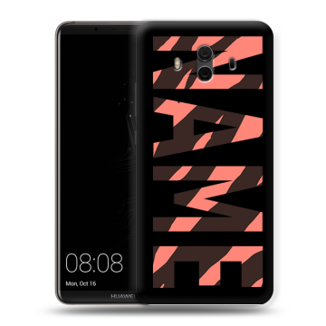 Силиконовый чехол на Huawei Mate 10 с принтом NAME