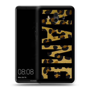 Силиконовый чехол на Huawei Mate 10 с принтом NAME