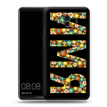Силиконовый чехол на Huawei Mate 10 с принтом ИМЯ