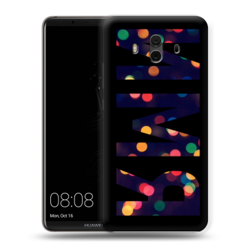 Силиконовый чехол на Huawei Mate 10 с принтом ИМЯ