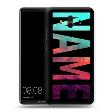 Силиконовый чехол на Huawei Mate 10 с принтом NAME