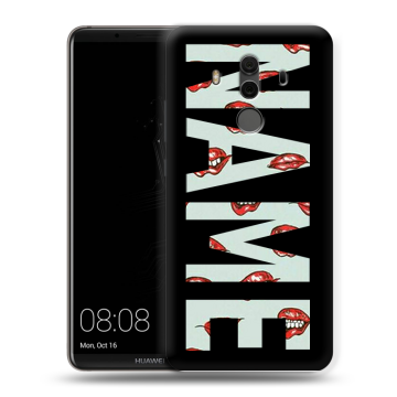 Силиконовый чехол на Huawei Mate 10 Pro с принтом NAME