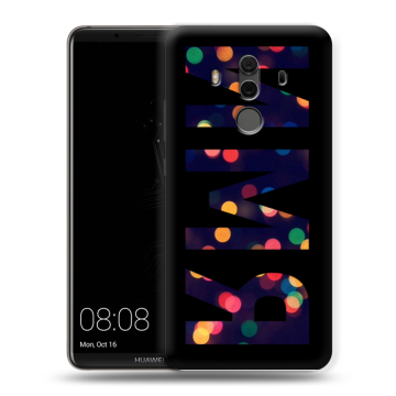 Силиконовый чехол на Huawei Mate 10 Pro с принтом ИМЯ