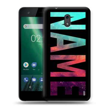 Силиконовый чехол на Nokia 2 с принтом NAME