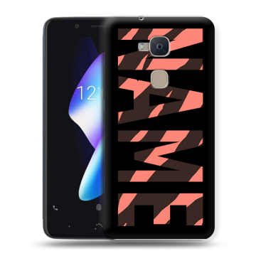 Силиконовый чехол на BQ Aquaris V с принтом NAME